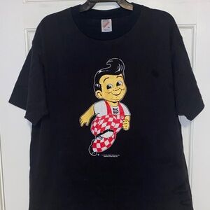 Jerzees Black Tee with Vintage Character Graphic
